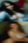 Naked woman filled large black