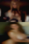Naked woman filled large black